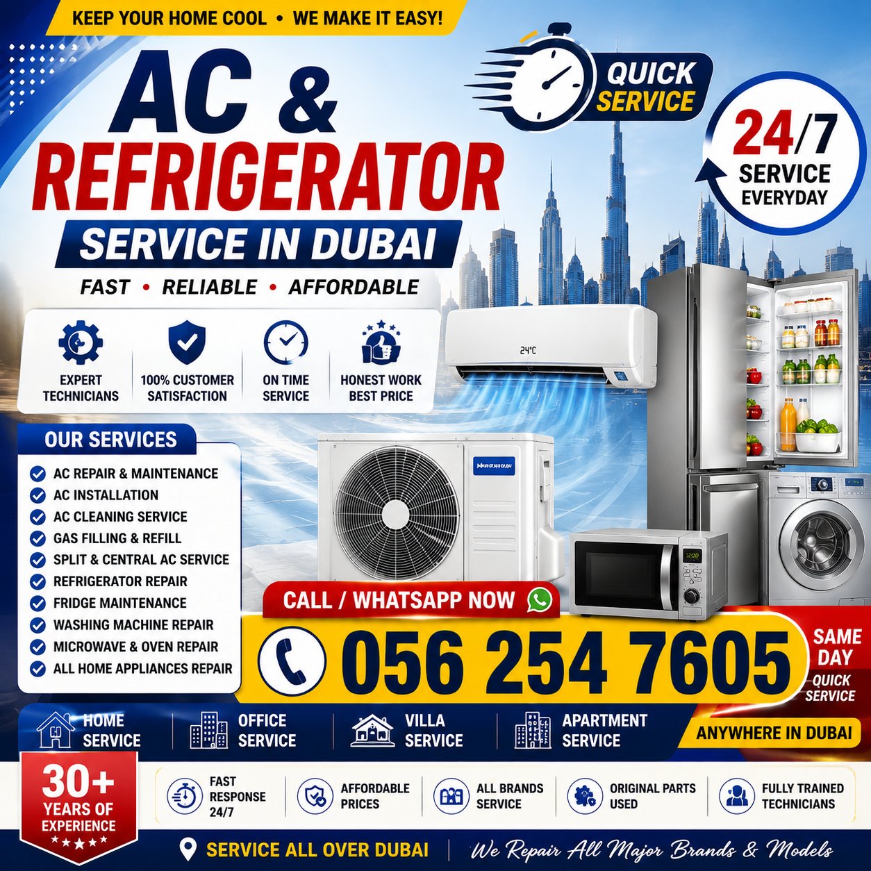 AC repair service Dubai