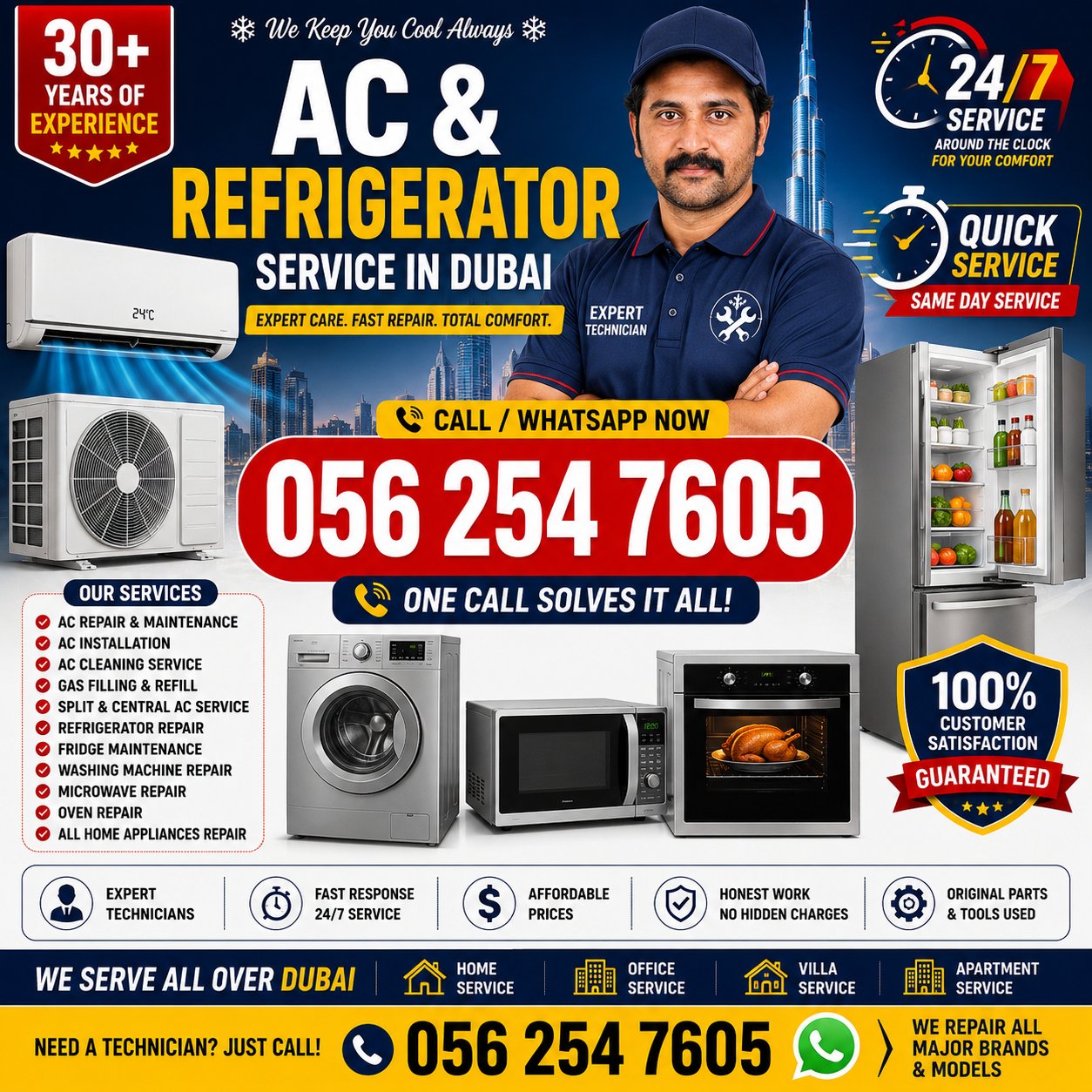 Technician AC service Dubai